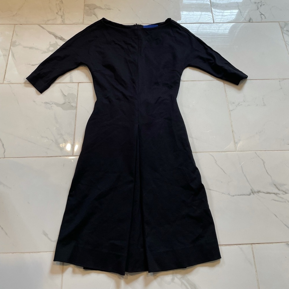 Winser London Ponte Black Pleat Dress $198
